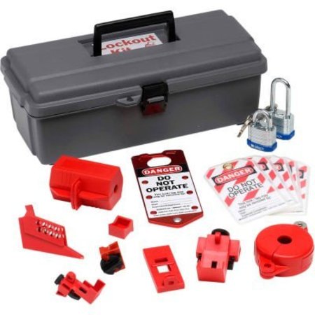 BRADY Brady® 65289 Basic Electrical Lockout Toolbox, Polycarbonate, 14"W x 5-1/4"H 65289